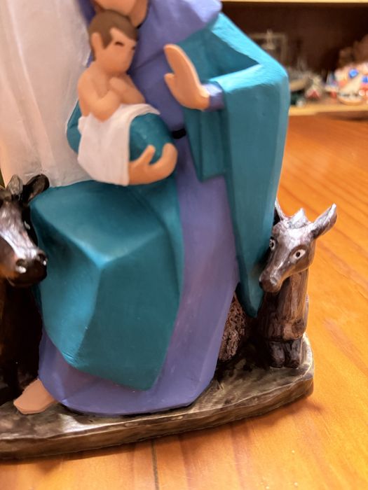 Sagrada família pintada à mão