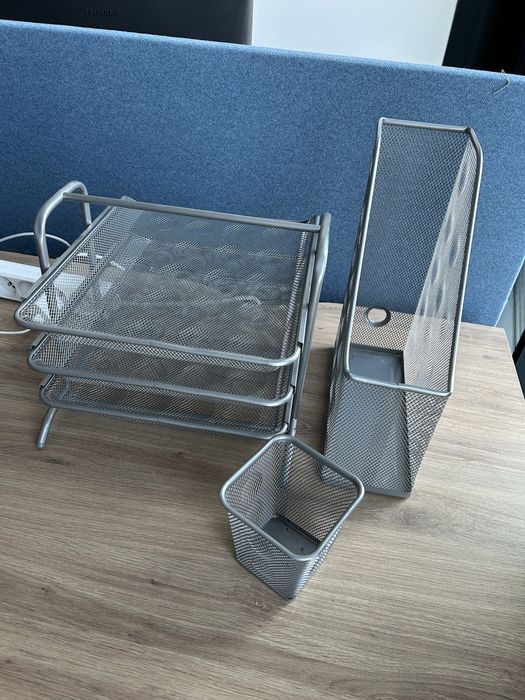 Zestaw 3w1 ikea na biurko dlugopisy notatki podstawka