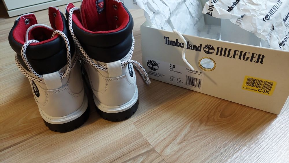 Buty śniegowce damskie zimowe TIMBERLAND & Tommy Hilfiger 100% skóry