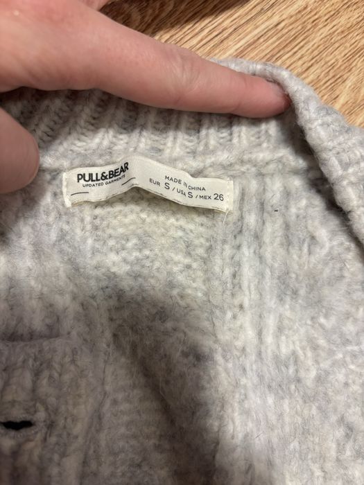 Kardigan szary na guziki Pull&Bear S/36