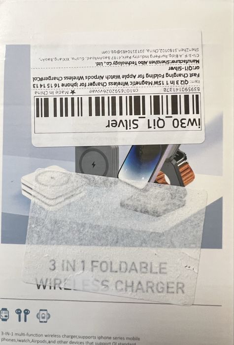 Carregador Sem Fios Dobravel Iphone