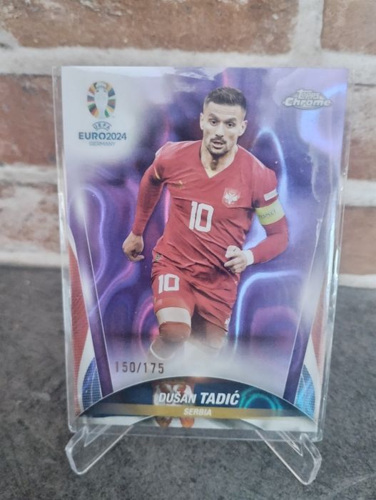 Topps  chrome UEFA euro 2024 Dusan Tadic purple /175 Serbia numbered