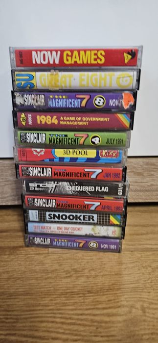 Gry na kasetach na sinclair ZX spectrum retro komputer zestaw