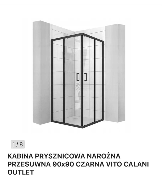 Kabina prysznicowa brak 90x90 brak dwoch szyb