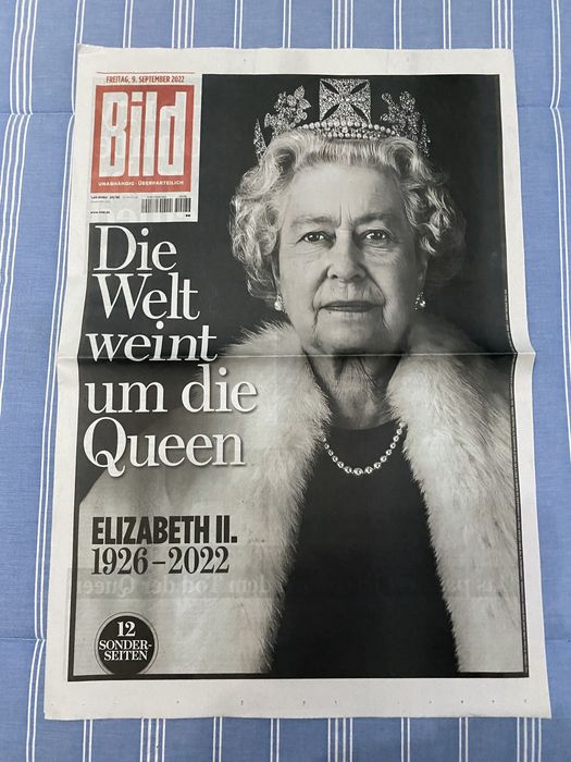 Jornais morte Rainha Elizabeth II nacionais e estrangeiros
