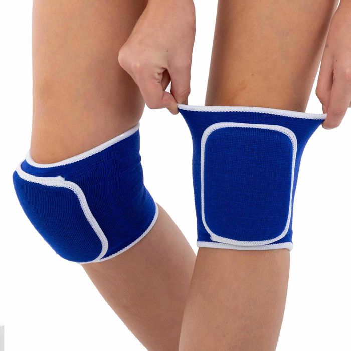 Наколінники спорт дитячі для танців та гімнаст XS 2шт чорний/блакитні