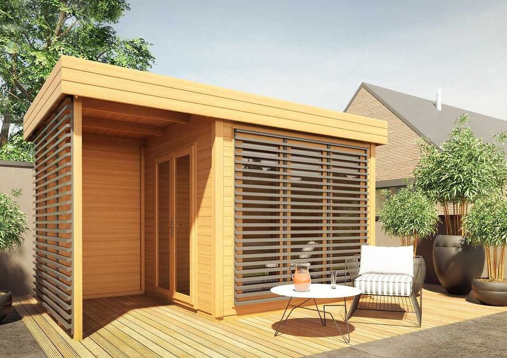 Domek ogrodowy drewniany Chaber 300x370 cm Montaż