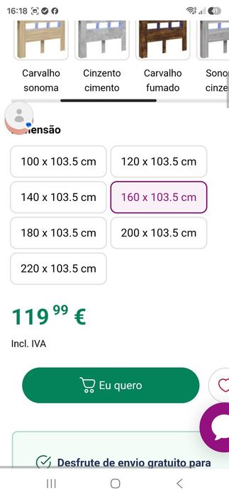Cabeceira de cama NOVA