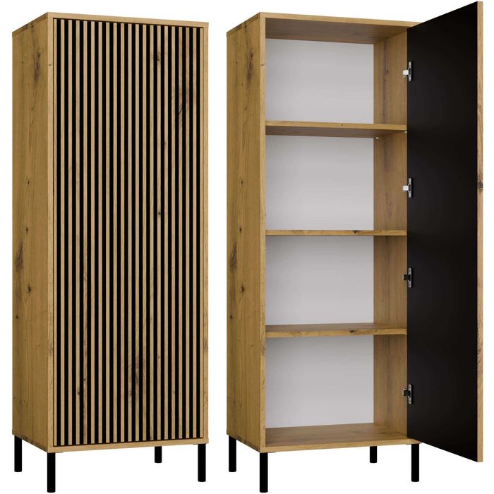 WITRYNA KAMARO 1DD SLIM Szafka Lamele Front Ryflowany Różne Kolory