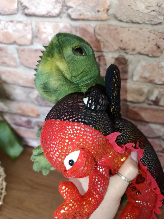 Maskotka agama brodata 55 cm, jaszczurka  jak  prawdziwa
