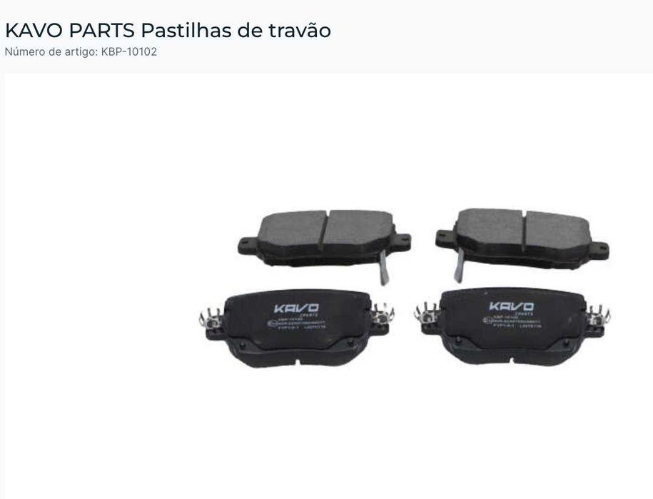 KAVO PARTS KBP-10102 Brake Pads for TESLA MODEL 3, MODEL Y