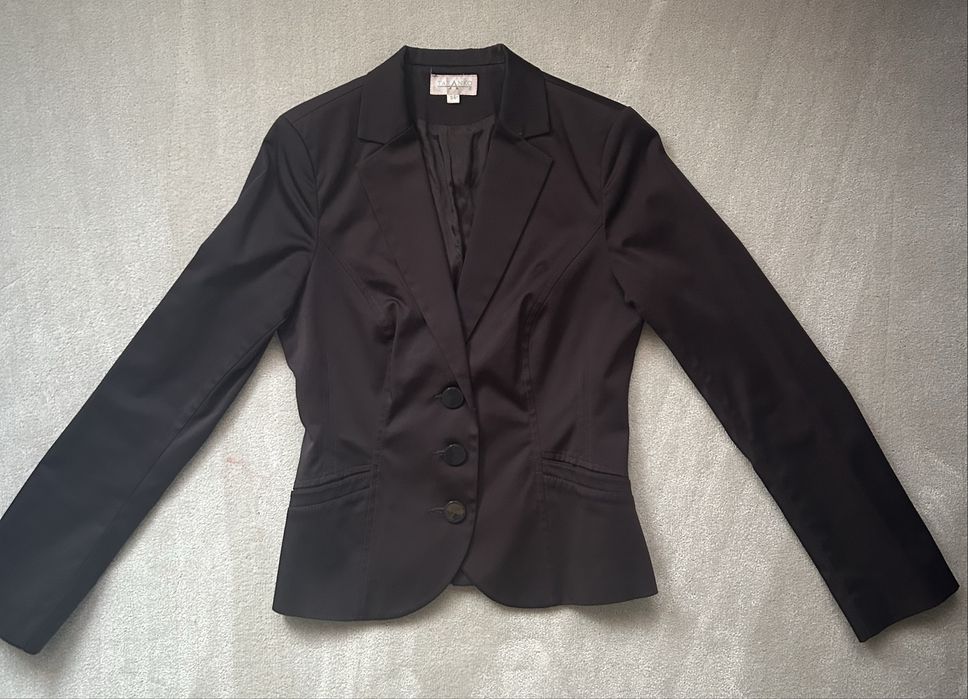 Brązowa połyskująca marynarka Taranko r.34