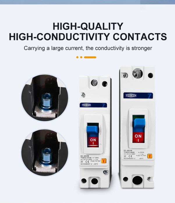 Автомат DC постійний струм TOMZN 125-250A PV 1P,2Р Інвертор АКБ панелі