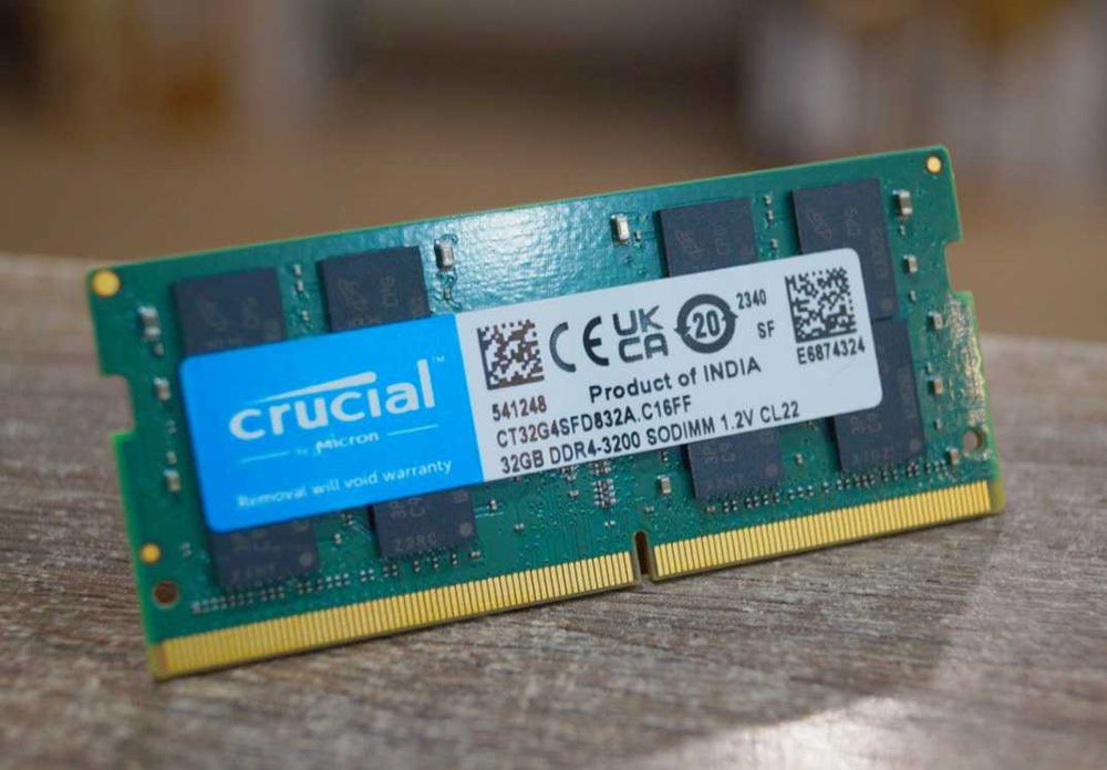 Пам'ять для ноутбуків Micron Crutial 32 GB SO-DIMM DDR4 3200 MHz TVOYO