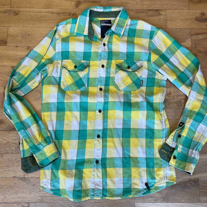 Burton Męska Modna Koszula Flanelowa Krata Rozm. M