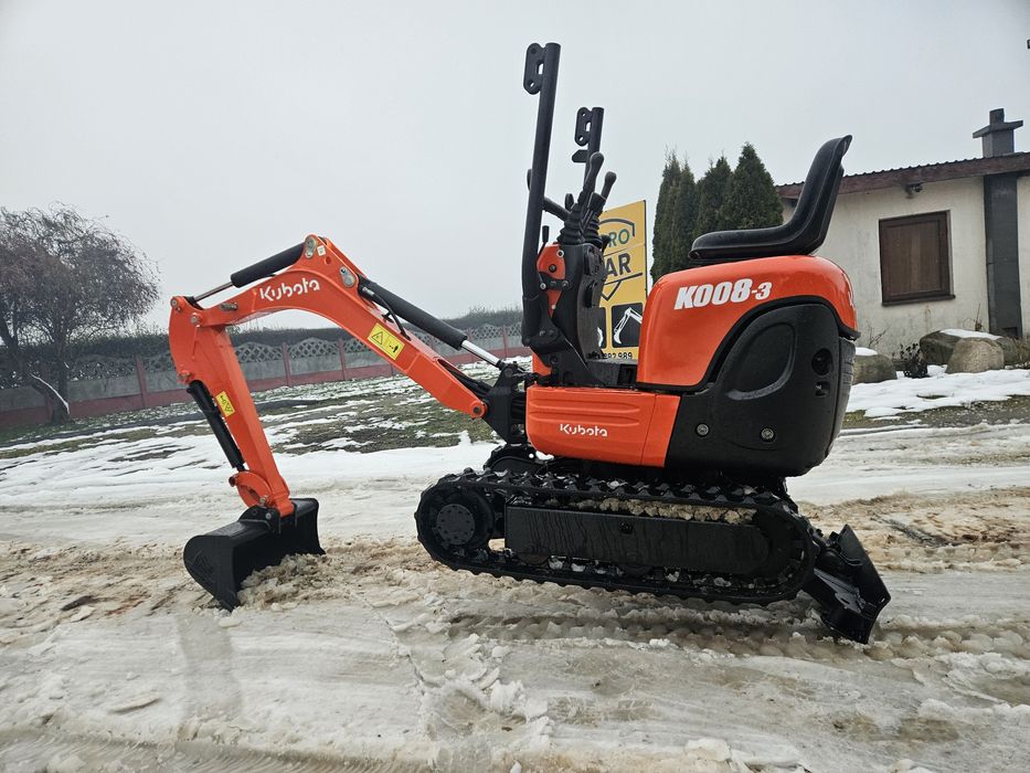 Kubota K008-3 minikoparka Waga 1 tona 2013rok.JCB,CAT,BOBCAT.