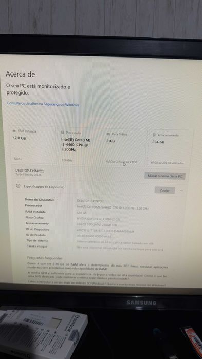 PC Gaming Mars Gaming RGB i5 12GB RAM GTX 1050