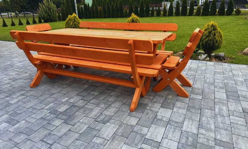 Meble Ogrodowe 2 metrowe drewniane tradycyjne NOWE solidne