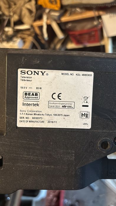 Podstawa noga stopa plus śruby TV Sony KDL-48WD655