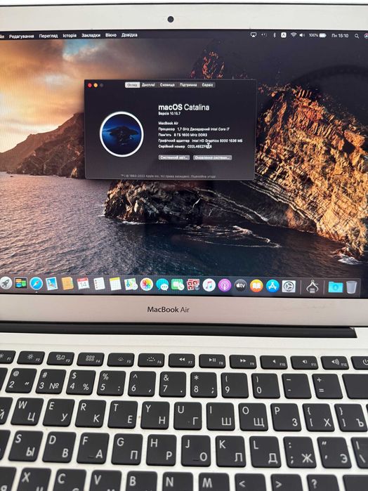 ШАРА ОРИГІНАЛЬНИЙ MacBook Air 13 512GB core i7 2014  8 GB RAM Ноутбук