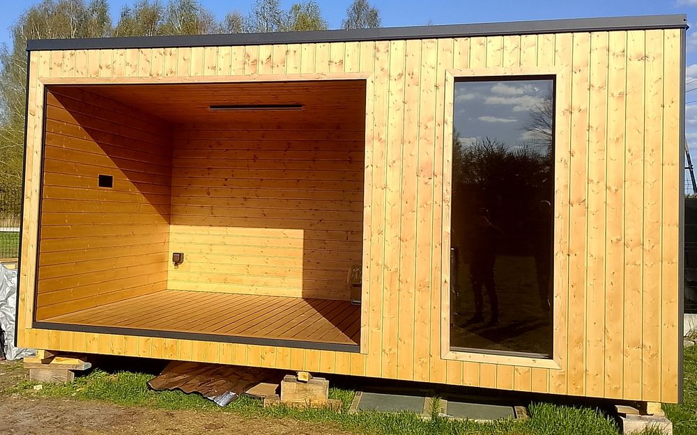 Sauna ogrodowa z miejscem na jakuz zi