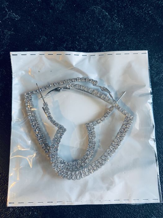 Kolczyki serce w kamyczki