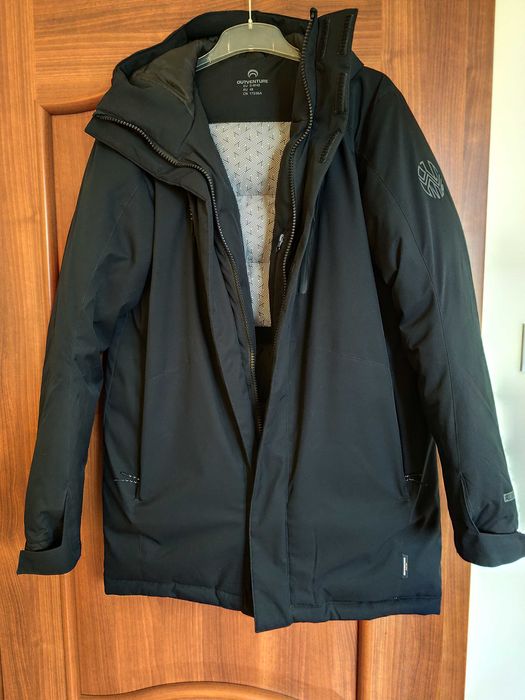 Kurtka męska ocieplana/puchowa rozmiar S-M/48 czarna.