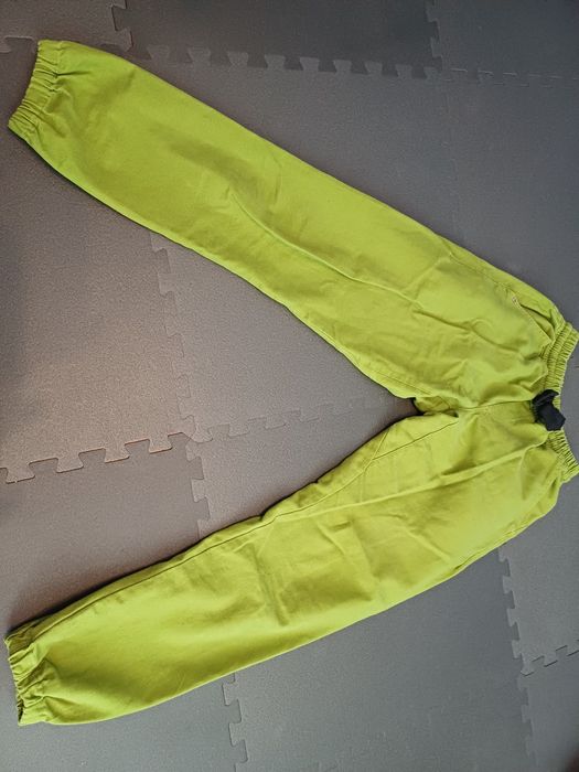 Spodnie Pakker Trousers  Cotton green - zielone, bawełniane, rozmiar S Longer