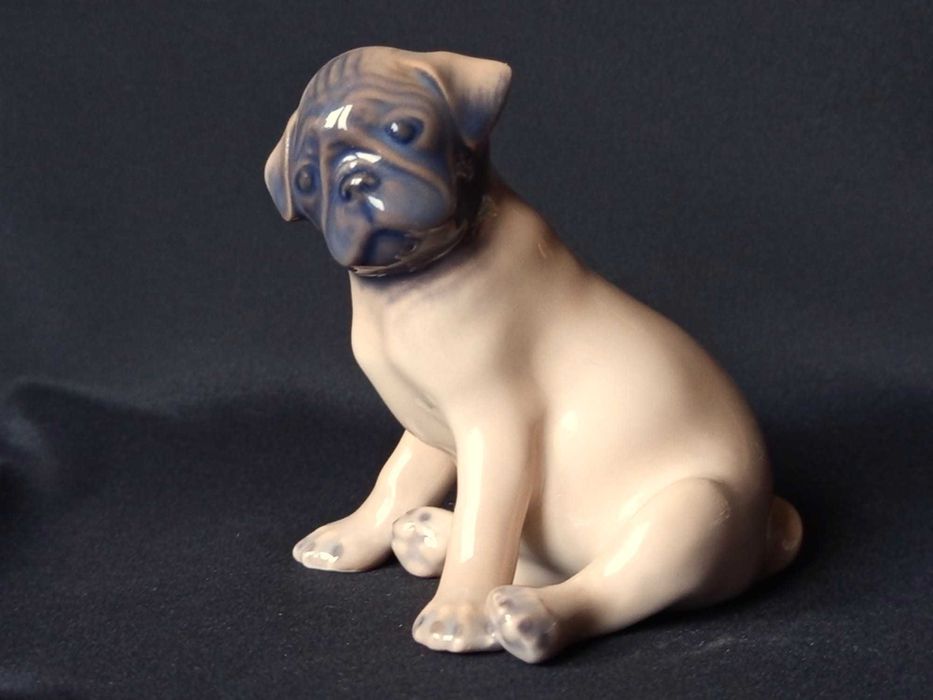 Mops pies porcelana figurka royal copenhagen sygnatura