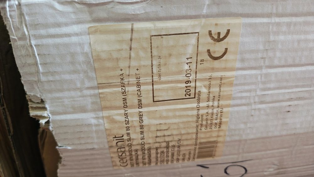 Cersanit Moduo slim 80 szafka i umywalka. Szary