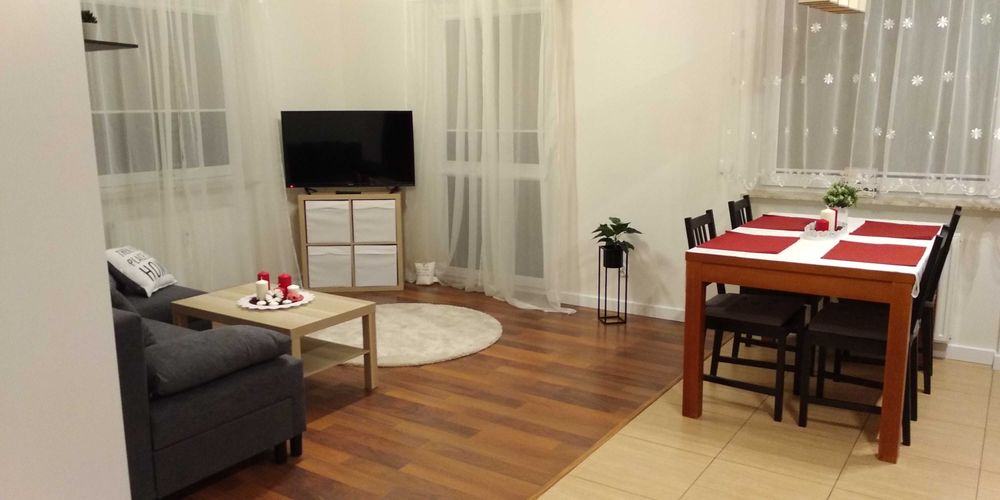 Mieszkanie 2 pokoje + salon z aneksem + parking + piwnica