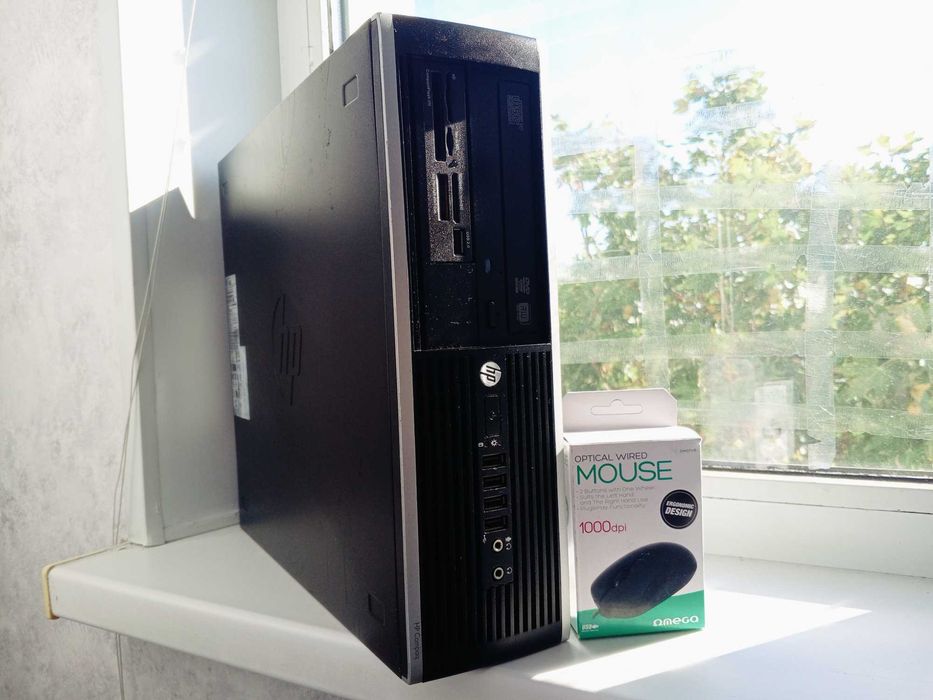 I3 2100,250 HDD,8 гб DDR3 мини ПК HP Wi-Fi,Windows 10,мышка новая