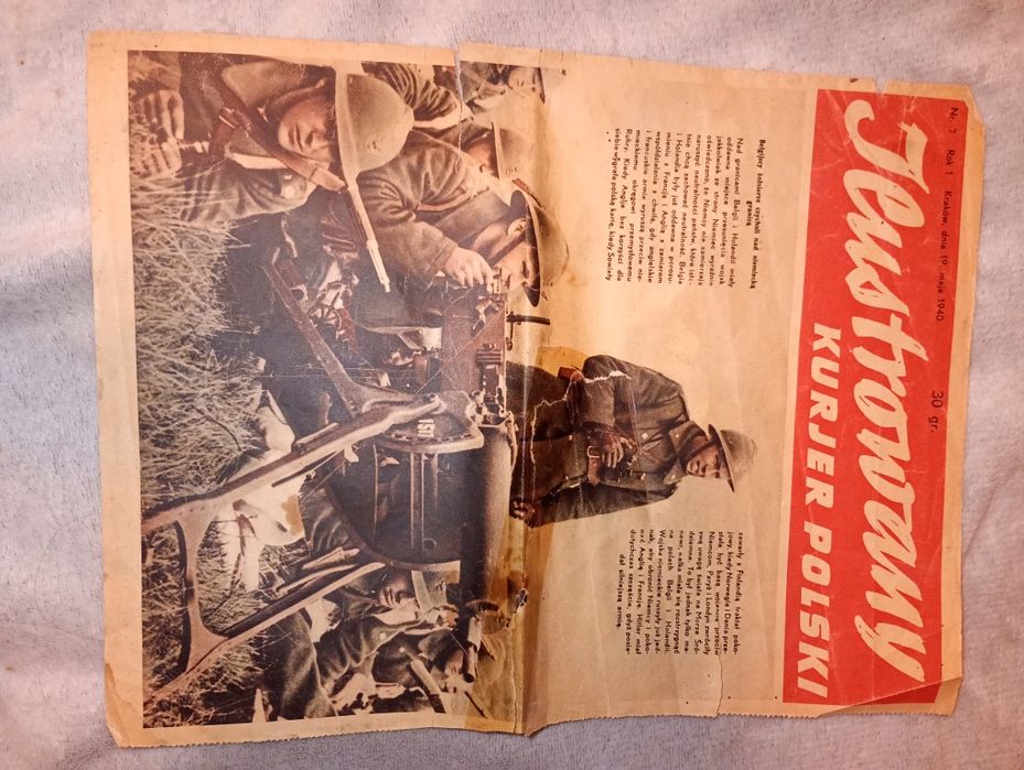 Historyczny unikat: Strony z Gazety Polskiej z 14 maja 1935 r. – Po zgonie Jozefa Piłsudskiego