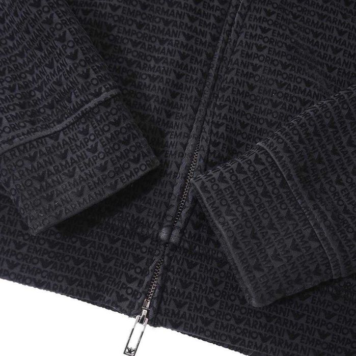 EMPORIO ARMANI luksusowa włoska bluza LOGO ALL OVER