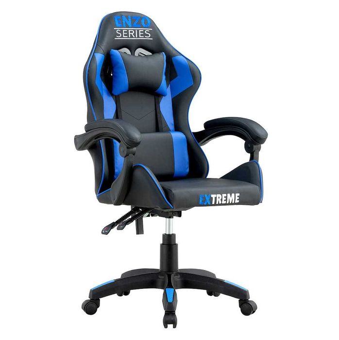 Stylowy Fotel Gamingowy dla Extreme ENZO Niebieski z regulacją oparcia