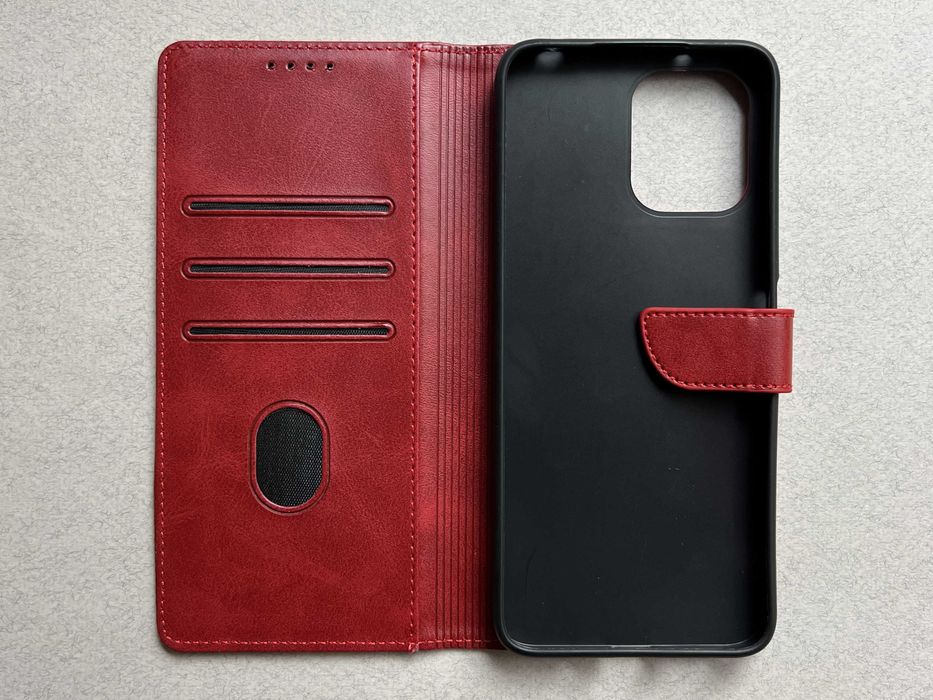 Redmi 12 чохол книжка Wave Fold Case Red червоний еко шкіра чехол