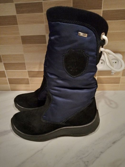 Сапоги дутики женские зимние. Натур. замша, мех. Размер 37