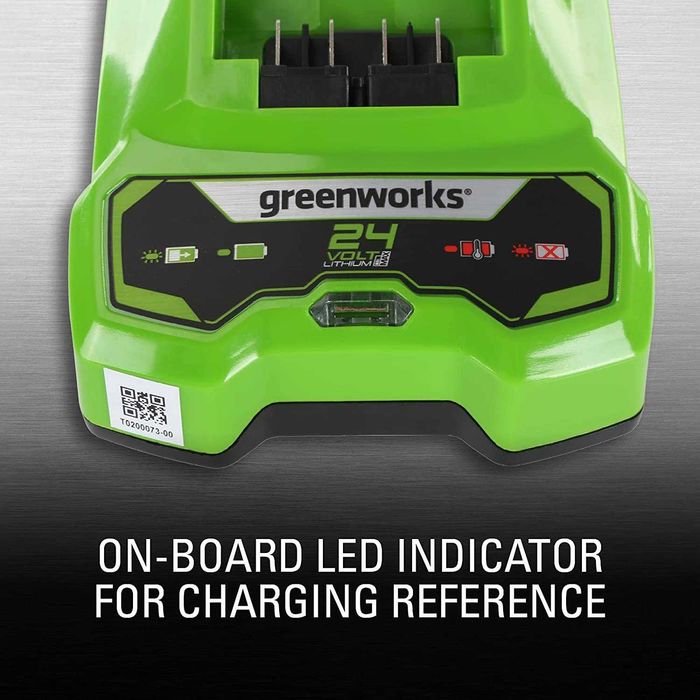 Carregador de Baterias Greenworks  G24C (Li-Ion 24 V 48 W) NOVO