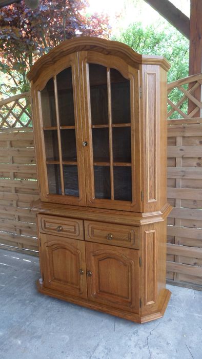 piękna dębowa witryna kredens stan bdb wysyłka dowóz