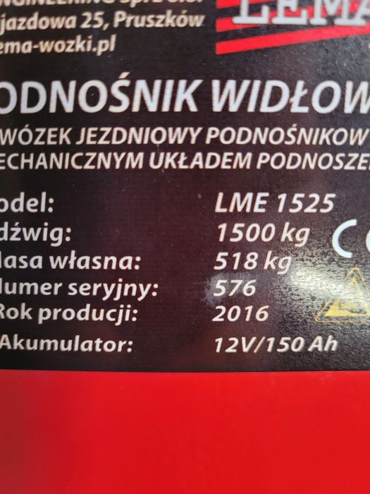 Paleciak masztowy elektryczny
