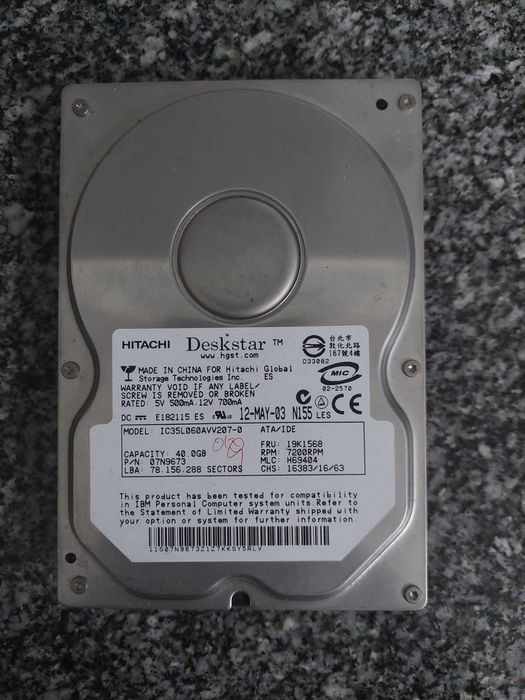 Discos ATA varias marcas e modelos
