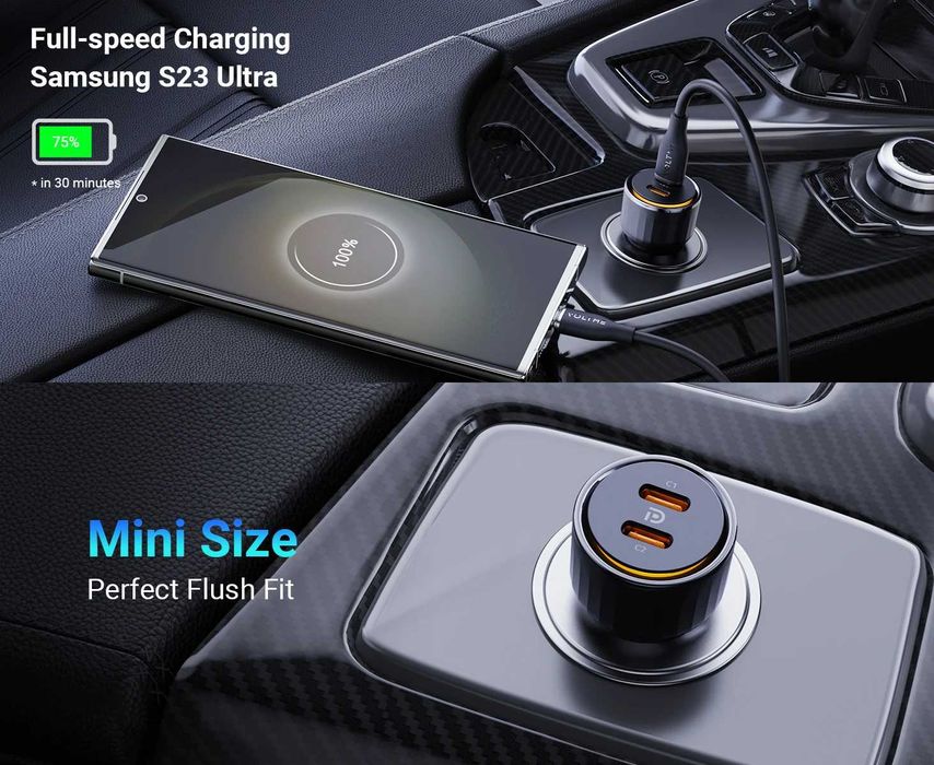 Автомобільні зарядні пристрої VOLTME Cazo 60W (C60D) / 65W (C65CCA)