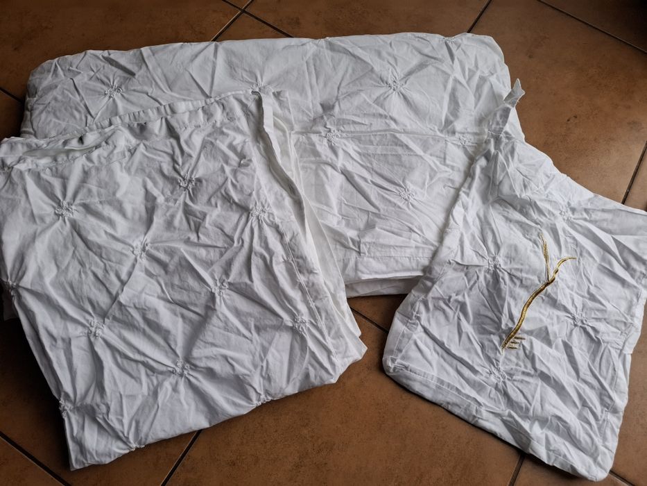 Yellow Como II komplet pościeli 135x220cm elegancka biała