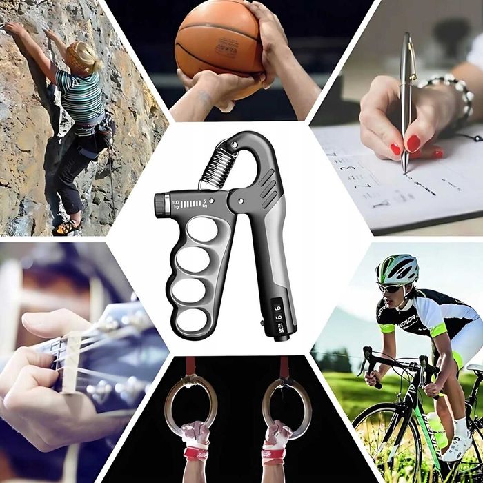 ŚCISKACZ DO RĄK do 100KG Regulowany Opór z LICZNIKIEM Solidny MOCNY