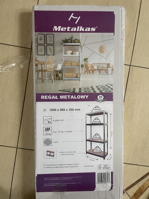 Regał metalkas 180x90x35