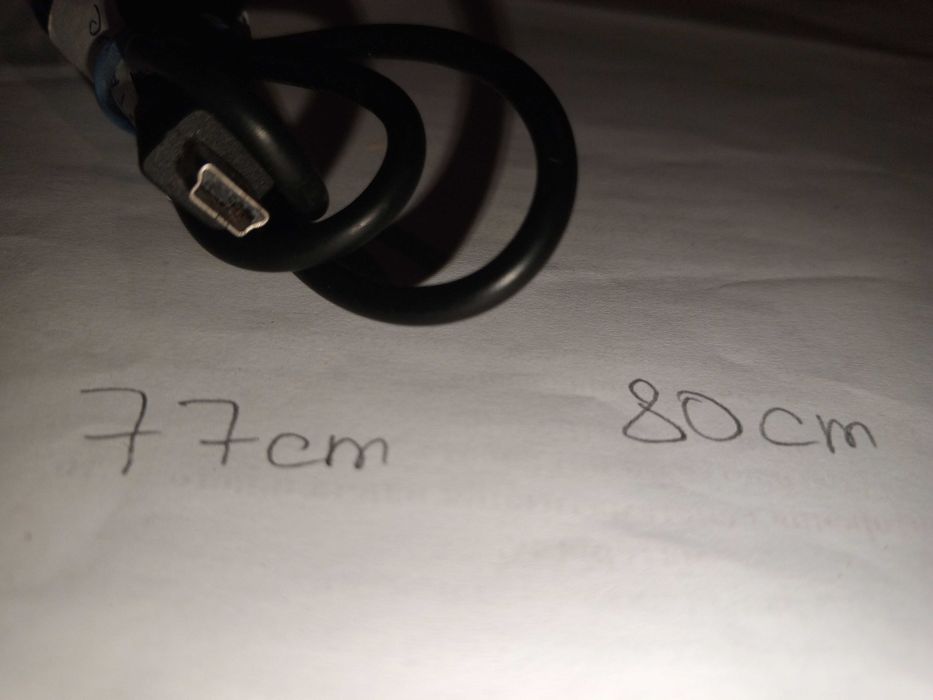 Кабель mini USB Тип B 3×7 мм -  USB Тип A 4×12 мм обычный