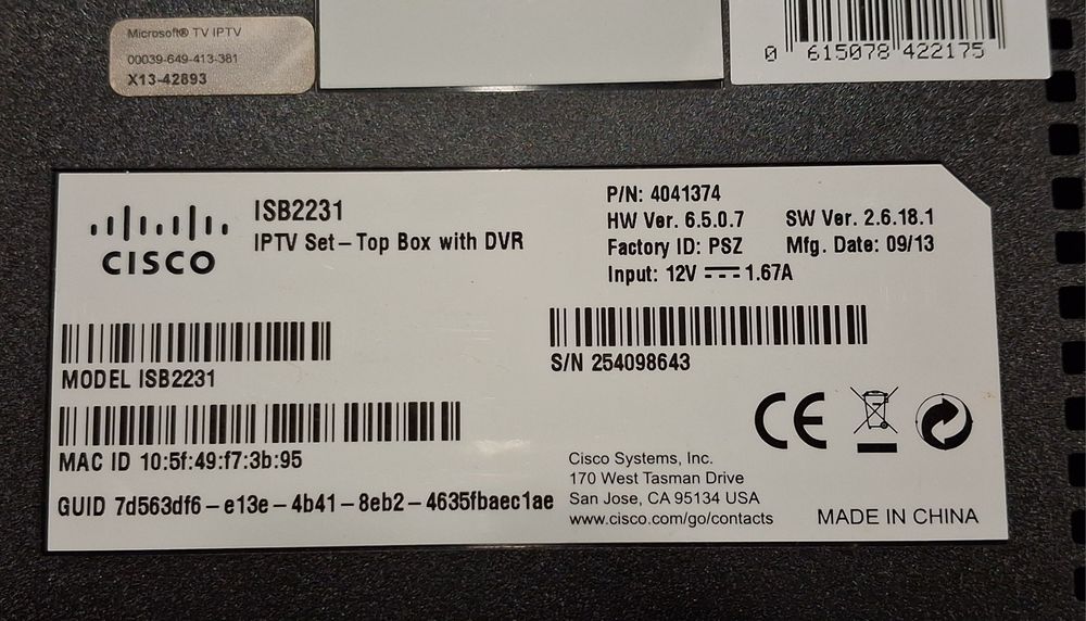 Receptor Cisco impecável