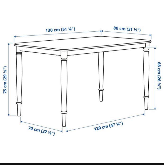Mesa de jantar IKEA + 4 cadeiras