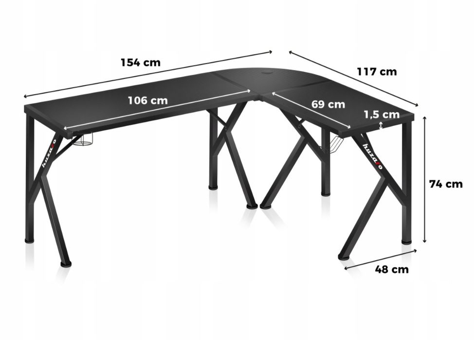 Biurko gamingowe HUZARO