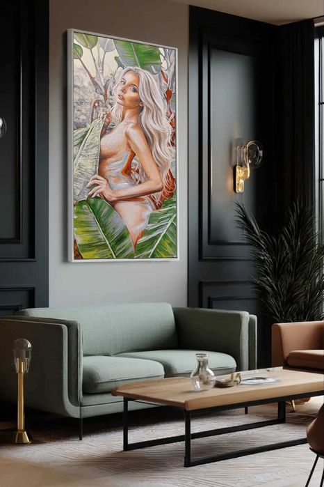 VibRaMy - NATURA Obraz Olejny 50x100 MALOWANY RĘCZNIE